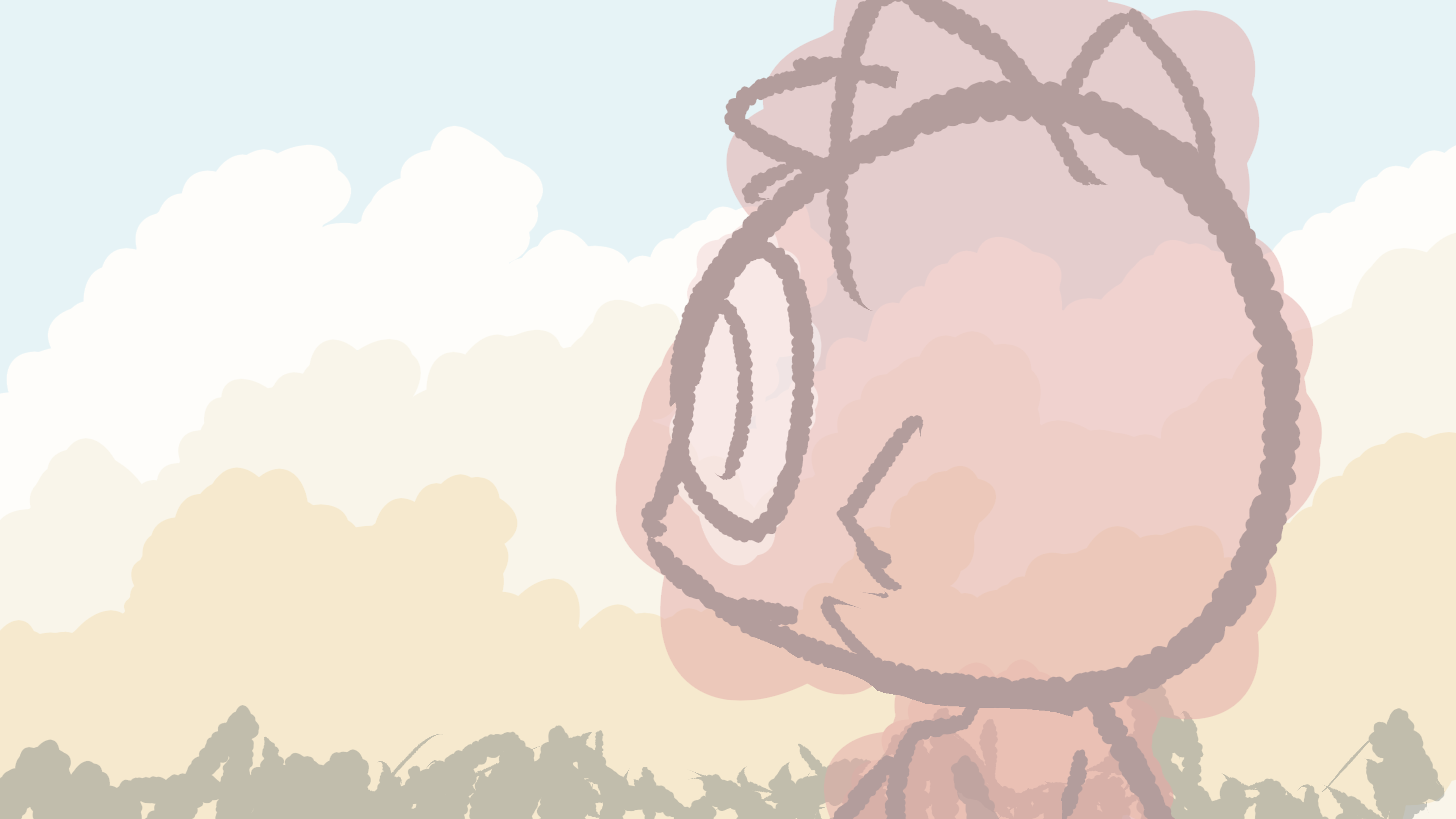 a creature staring off into a pastel distance