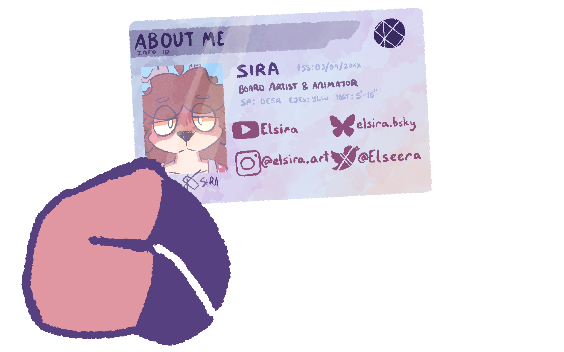 pine's ID, showing where to find my art